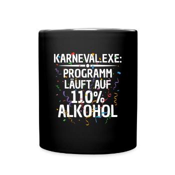 Le programme fonctionne avec 110 % d’alcool - Drôle - Mug uni - noir - Devant