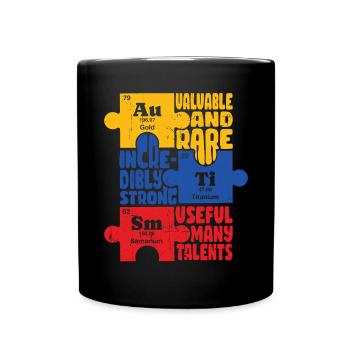 Autismus - Tasse einfarbig - Schwarz - Vorne