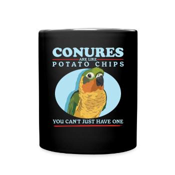 Conures simd like parrots Conure gift - Full Colour Mug - black - Front
