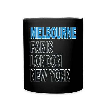 Tennis Turnier Melbourne Paris London New York - Tasse einfarbig - Schwarz - Vorne