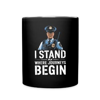 Agent de police aéroportuaire Aviation Carrières Emploi - Mug uni - noir - Devant