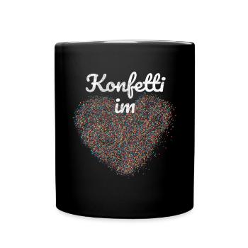 Confetti in the heart - Full Colour Mug - black - Front