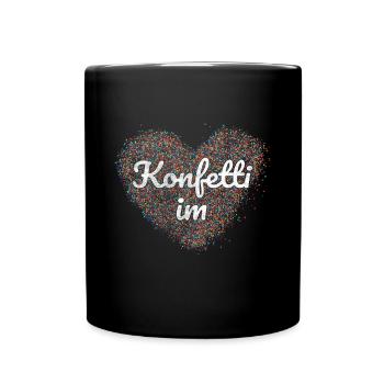 Confetti in the heart - Full Colour Mug - black - Front