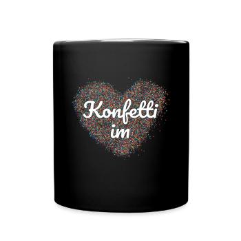 Confetti in the heart - Full Colour Mug - black - Front