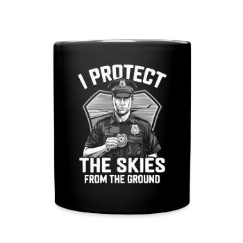 Agent de police aéroportuaire Aviation Carrières Emploi - Mug uni - noir - Devant
