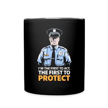 Agent de police aéroportuaire Aviation Carrières Emploi - Mug uni - noir - Devant