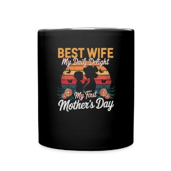 Célébrez la fête des mères pour votre femme - Mug uni - noir - Devant