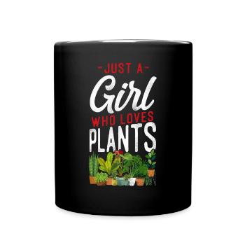 Amateur de plantes jardinière fille juste un - Mug uni - noir - Devant