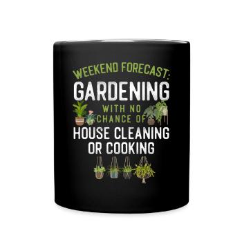 Week-end de jardinage pour les amoureux des plantes - Mug uni - noir - Devant