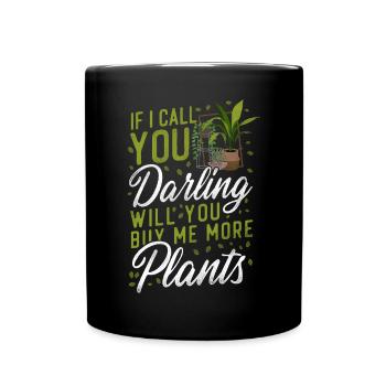 Amateur de plantes jardinant si j’appelle - Mug uni - noir - Devant