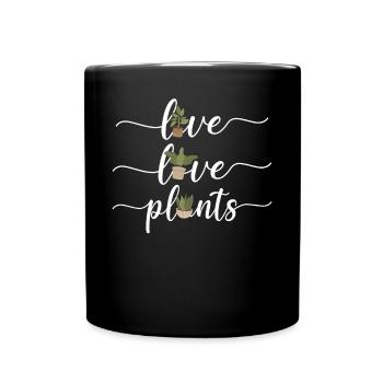 Amateur de plantes jardinier fille vivre - Mug uni - noir - Devant