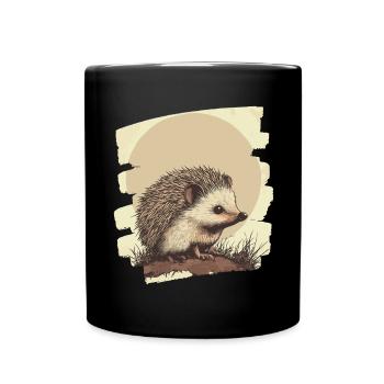 Hedgehog - Full Colour Mug - black - Front