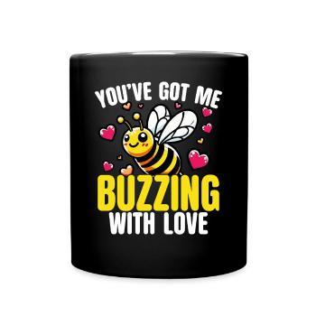 Tu m’as devant l’amour fredonner mignon - Mug uni - noir - Devant