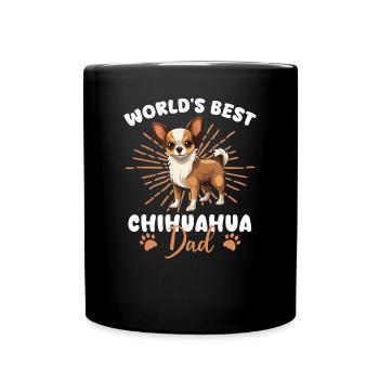 Chihuahua Groovy Chihuahua Papa - Mug uni - noir - Devant
