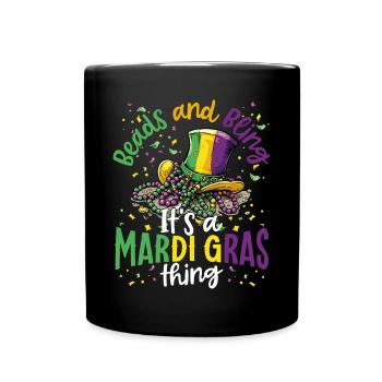 Perlen Und Bling Es Ist Eine Festliche Mardi - Tasse einfarbig - Schwarz - Vorne