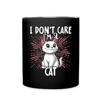 Je m’en fiche je suis un chat - chat mignon - Mug uni - noir - Devant