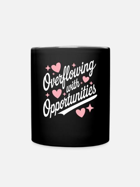 Abondance de possibilités Citation manifeste - Mug uni - noir