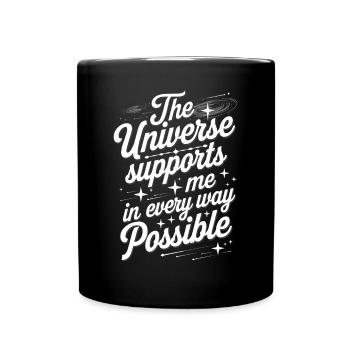 L’univers me soutient de toutes les manières - Mug uni - noir - Devant