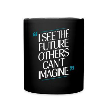Aquarius Character: I See the Future - Full Colour Mug - black - Front