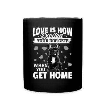 Bouledogue français Frenchie Propriétaire de chien - Mug uni - noir - Devant