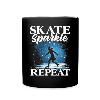 patineur patineur patin à glace patin à glace - Mug uni - noir - Devant