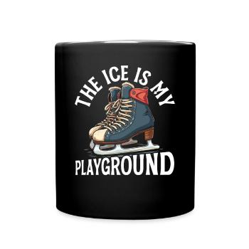 patineur patineur patin à glace patin à glace - Mug uni - noir - Devant