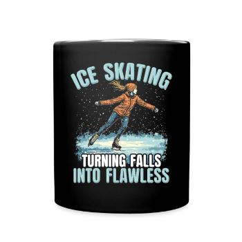 patineur patineur patin à glace patin à glace - Mug uni - noir - Devant
