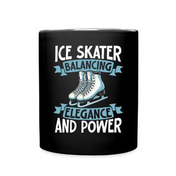 patineur patineur patin à glace patin à glace - Mug uni - noir - Devant