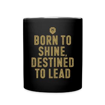 Signe du zodiaque Lion Caractère : Né pour rayonner, - Mug uni - noir - Devant