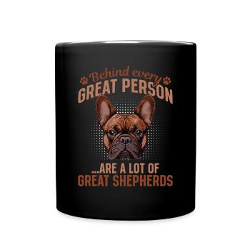 Bouledogue français Frenchie Propriétaire de chien - Mug uni - noir - Devant