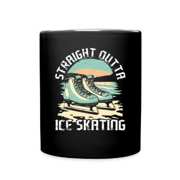 patineur patineur patin à glace patin à glace - Mug uni - noir - Devant