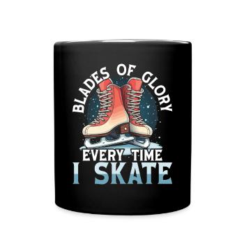 patineur patineur patin à glace patin à glace - Mug uni - noir - Devant