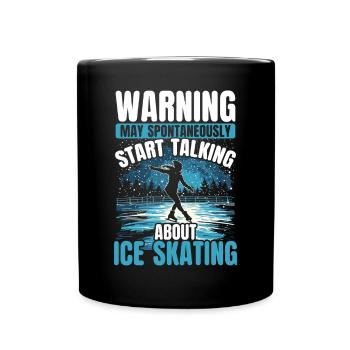 patineur patineur patin à glace patin à glace - Mug uni - noir - Devant