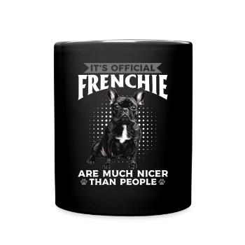 Bouledogue français Frenchie Propriétaire de chien - Mug uni - noir - Devant