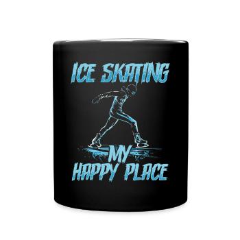 patineur patineur patin à glace patin à glace - Mug uni - noir - Devant