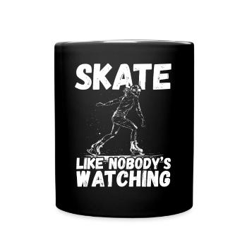 patineur patineur patin à glace patin à glace - Mug uni - noir - Devant