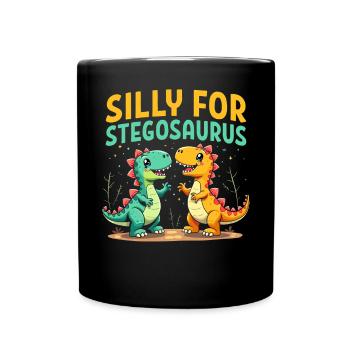 Décorations de fête de dinosaures - Mug uni - noir - Devant