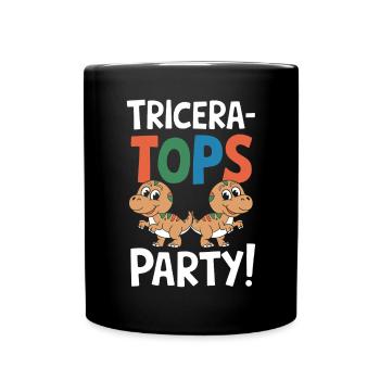 Décorations de fête de dinosaures - Mug uni - noir - Devant