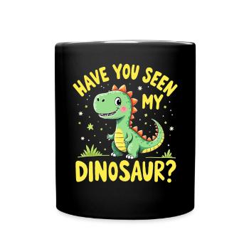 Décorations de fête de dinosaures - Mug uni - noir - Devant