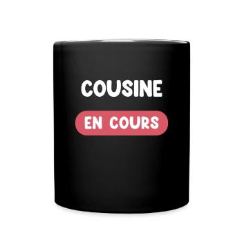 cousine en cours cadeau future cousine cadeau - Mug uni - noir - Devant