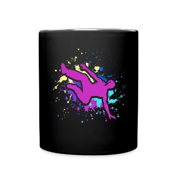 Backflip Salto Akrobatik Parkour Turnen Geschenk - Tasse einfarbig - Schwarz - Vorne