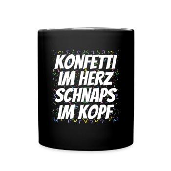 Carnival Confetti Saying - Full Colour Mug - black - Front