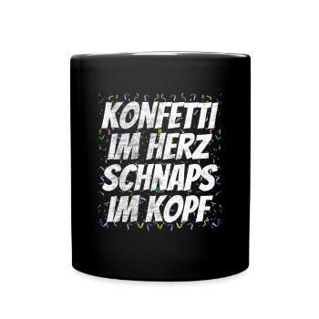 Carnival Party Saying - Full Colour Mug - black - Front