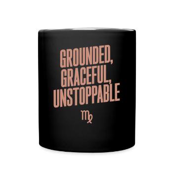 Signe du zodiaque du caractère de la Vierge : Enraciné, Gracieux, - Mug uni - noir - Devant