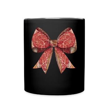 Coquette Bow Metzger Fleischbeil Muster Band - Tasse einfarbig - Schwarz - Vorne