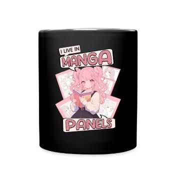 Manga Livres Amateurs de manga - Mug uni - noir - Devant