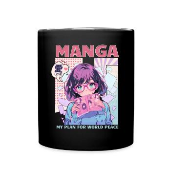 Manga Livres Amateurs de manga - Mug uni - noir - Devant