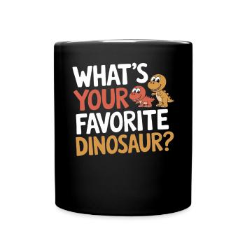 Décorations de fête de dinosaures - Mug uni - noir - Devant
