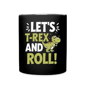Décorations de fête de dinosaures - Mug uni - noir - Devant