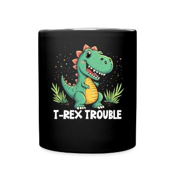 Décorations de fête de dinosaures - Mug uni - noir - Devant